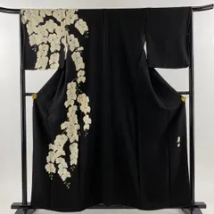 買い特価訪問着 美品 逸品 菅有鬼一 桜 鷺 金銀彩 ぼかし 灰緑 袷 身丈165.5cm 裄丈69cm L 正絹 ☆☆☆☆☆ 仕立て上がり