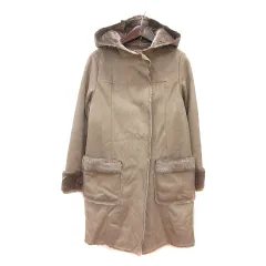 レッセパッセ LAISSE PASSE コート ロング フェイクスエード フェイクファー 36 茶 ブラウン /MNのサムネイル