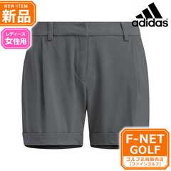 新品 【グレーシックス/ブラック】春 夏 モデル adidas アディダス ゴルフウェア IKJ58 ULT365 ミニチェック ストレッチ ショーツ [＊丈感が短めなタック付き] （レディース）