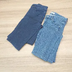 ◇ 《 UNIQRO ユニクロ まとめ2点セット サイズ23 スキニータイプ チャックボタン閉め デニムパンツ レディース 》 E  【1306050060742】