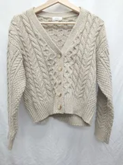 ◇ LOWRYS FARM ローリーズファーム 長袖 ケーブルニット カーディガン サイズL ベージュ レディース P  【1407260048206】