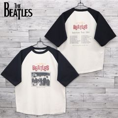 新品 メンズ The Beatles ビートルズ 半袖 Tシャツ 半袖Tシャツ ティーシャツ プリント ロゴ ツアーTシャツ バンドTシャツ ロック ラグラン ワイドシルエット ユニセックス レディース オフホワイト