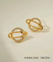 惑星 ピアス ファッション モダン クリップ　可愛い　普段使い　デザイン　K18