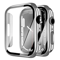 【新着商品】【2024改良ケース】YUGYUG 対応 アップルウォッチ10 カバー 42mm Apple Watch 10 ケース 42mm PC素材 光沢式 Apple Watch ケース ガラスフィルム 一体型 日本旭硝子材 二重構造 Apple Watc