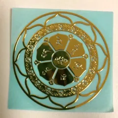 修縁堂】羯磨キーホルダーです メッキ 六字付き大明呪と準持ち呪