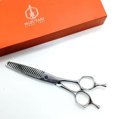 【ミズタニシザーズ ミズタニシザーMIZUTANI SCISSORS】Acroleaf WIDE M-15 メガネ シザー セニング 美容ハサミ すきばさみ 美容師 理容師 約5～15% 右利き 5.8インチ 中古 sc2175