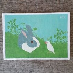 TORINOS 　うさぎ　文鳥　アートキャンバス