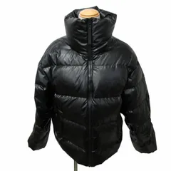 アディダスオリジナルス adidas originals 美品 ダウンジャケット ブルゾン ロゴプリント ストレッチ有 黒 ブラック 2XSサイズ 0324  ■GY31