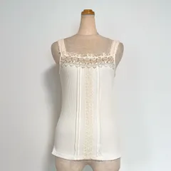 axes femme アクシーズファム キャミソール レース Mサイズ アイボリー  綿 コスプレ ロリータ y2k フェアリーグランジ フェアリーコア バレエコア 平成ギャル