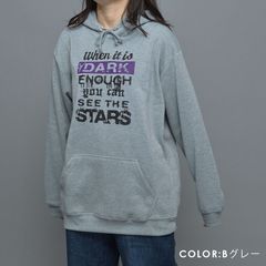 ストリート系プリント　裏起毛パーカー