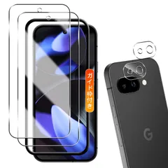 【新着商品】9A 9A 5G Pixel フィルム Pixel 液晶保護フィルム用 Google グーグルピクセル9A 強化ガラス Google レンズ保護フィルム Google ケース 用 9H硬度 用 全面保護 用 耐衝撃 ガイド枠付き】 飛散防止 高透過