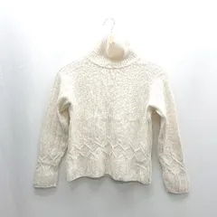 ◇ ⊇ Talbots タートルネック 長袖 ニット セーター サイズS アイボリー レディース E  【1502180067167】