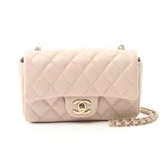 シャネル CHANEL ショルダーバッグ マトラッセ ミニ AS5219 ライトベージュ ラムスキン（羊革） ミニマトラッセ チェーンショルダー レディース Used A