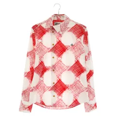 Vivienne Westwood MAN (ヴィヴィアンウエストウッドマン) チェックデザイン 長袖シャツ ホワイト/レッド VW-WR-78220のサムネイル