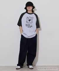 UCLA ユーシーエルエー OVERSIZED RAGLAN T-SHIRT ビッグシルエットラグラン カレッジ Tシャツ 5.6oz　メンズ レディース カレッジ ロゴ アメカジ スポーツ ブランド