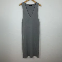 UNITED ARROWS GREEN LABEL RELAXING ユナイテッドアローズ ニットワンピース  グレー Mサイズ レディース 古着 モード