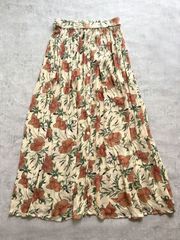 80-90's SYMPHONY rayon flower skirt made in India
