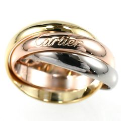 Cartier カルティエ トリニティリング MM スリーカラー 3連リング K18 SIZE:50 AU750 クラシック 指輪