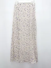 ◇ FREE'S MART フリーズマート 花柄 ロング丈 フレア スカート サイズF ベージュ レディース P  【1406240002504】