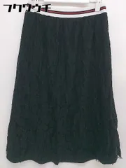 ◇ merlot メルロー 膝下丈 フレア スカート サイズM ブラック ホワイト レディース 【中古】 【1104200005427】のサムネイル