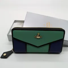 Vivienne Westwood ☆長財布☆ レザー　グリーン　ホワイト　ピンク　ライン入り　マット