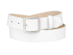 Allegra K 太ベルト 幅広ベルト ワイド ウエストベルト 調節可能 ピンバックル カジュアル おしゃれ レディース ホワイト シルバーバックル 93 cm