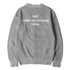 COMME des GARCONS HOMME コム デ ギャルソン オム カーディガン 89SS バックロゴ 鹿の子カーディガン HT-110270 80s ヴィンテージ アーカイブ グレー 日本製 トップス 羽織り【メンズ】のサムネイル
