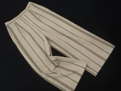 EVEX by KRIZIA エヴェックスバイクリツィア ストライプ タック ワイド パンツ size42/ベージュ ■◇ レディース