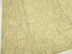 平和屋着物■上質な紬　幾何学文　正絹　逸品　DAAU1811xg