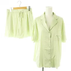 ジェラートピケ gelato pique 23SS イースター サテンシャツ&ショートパンツ セット パジャマ ナイトウェア F グリーン /DF ■OS