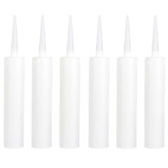 新品 300ml 6個 詰め替え 空 プラスチック ボトル シリコン シーラント 透明 シーラント 接着剤 ガラス用 透明 シーラント 詰め替え コーキング シーラント コーキング チューブ コーキング シーラント DOITOOL チューブ 空 詰め替え コー