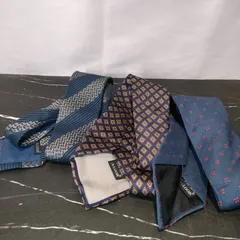 【訳あり】ALOOK 3本セット ヴィンテージ ネクタイ 絹 シルク 100％ 総柄 幾何学 アンティーク 古着 骨董 メンズ 服飾 小物 スーツ  成人式 セットアップ シャツ 制服 80年代 90年代