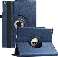 【迅速発送】iPad 9.7 2018 2017 / iPad Air 2 / iPad Air 1 ケース iPad 9.7インチ（第6、5世代）軽量 手帳型 360度回転スタンド オートスリープ機能 3段階調節可能 固定バンド 脱落防止耐衝撃 耐久性 (真