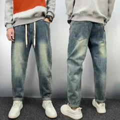 メンズ  服  シンプル ファッション オシャレ 大人 かっこいい 大きいサイズ ストリート 紳士服  夏 カジュアル パンツ ハイエンド ウェア ストレート レッグ ウォッシュ ライト カラー ジーンズ