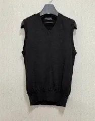 VINTAGE/ Yves Saint Laurent/ ニットベスト / 36 大人気 ヴィンテージ イヴサンローラン ニット ロゴ ベスト