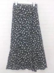 ◇ Simplicite シンプリシテェ 豹柄 レオパード ロング マーメイド スカート ブラック ホワイト レディース P  【1305250003337】のサムネイル