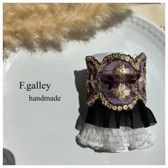 ハンドメイド♡ポニーフック　インド刺繍リボン　可愛い　秋冬オススメ　人気　ヘアカフ　おしゃれアクセ