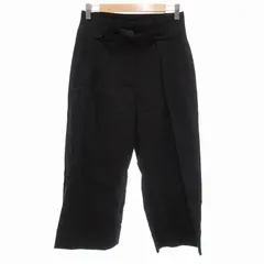 セオリーリュクス theory luxe 美品 クロップドパンツ 麻 リネン ストレッチ 38 黒 /UO