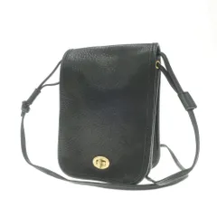 【中古】スロウ SLOW レザー ショルダーポーチ バッグ ブラック【W15xH21.5xD6.5】【ユニセックス】