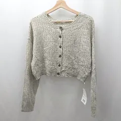 ◇ ⊇　美品 CLASSICAL　ELF クラシカルエルフ 長袖 ジャガードニットカーディガン サイズM ベージュ系 レディース E  【1507030002800】