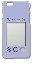 【新品未使用】iPhone6 Plus / 6s Plus アイフォン6sプラス クリア ハードケース (ラベンダー) カメラアプリ風 フォトフレーム くすみカラー カバー スマホケース cl-iphone6splus-415