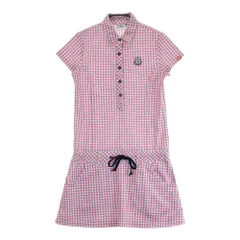 サイズ：M FILA GOLF フィラゴルフ  半袖ワンピース ギンガムチェック柄 ピンク系 [240101360399] ゴルフウェア レディース ストスト