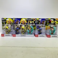 06w6514 未開封 amiibo アミーボ スプラトゥーン Splatoon 3 ブルー イエロー コジャケセット スプラ  ゲーム周辺機器  【中古品】