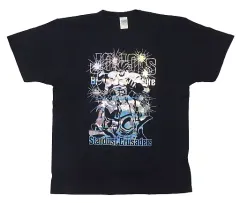 【中古】衣類 空条承太郎＆星の白金(スタープラチナ) オラオラオーロラTシャツ ブラック Mサイズ 「ジョジョの奇妙な冒険 アニメ10周年記念展」