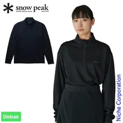 【新品】 スノーピーク  Pe/Wo ハイブリッドハーフジップTシャツ SW-24AU018 アウトドア ウェア トップス ユニセックス 体温調整機能 保温 吸湿 防臭