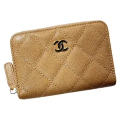 ☆☆CHANEL シャネル クラシック ブラウン ジップコインパース キャビアスキン レディース ゴールド金具