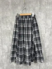 SM2 bleu サマンサモスモスブルー チェック フレア ロング スカート sizeF/白ｘ緑  ■◆ レディース