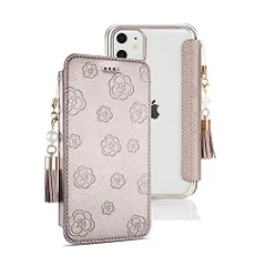 特価 タッセル付き ソフトカバー 押し型の花柄 iphone15 ワイヤレス対応 手帳型スマホカバー 鏡付き ワイヤレス もっと薄い もっと軽量 6.1インチ iphone15手帳ケース 多機能 背面クリア 携帯カバーシンプル 質感良い マグネットなし 綺麗