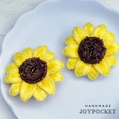 ひまわりのヘアクリップ