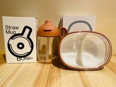 【新品・未使用】KINTO BONBO ストローマグ260ml & ランチボウル300ml 2点セット オレンジ